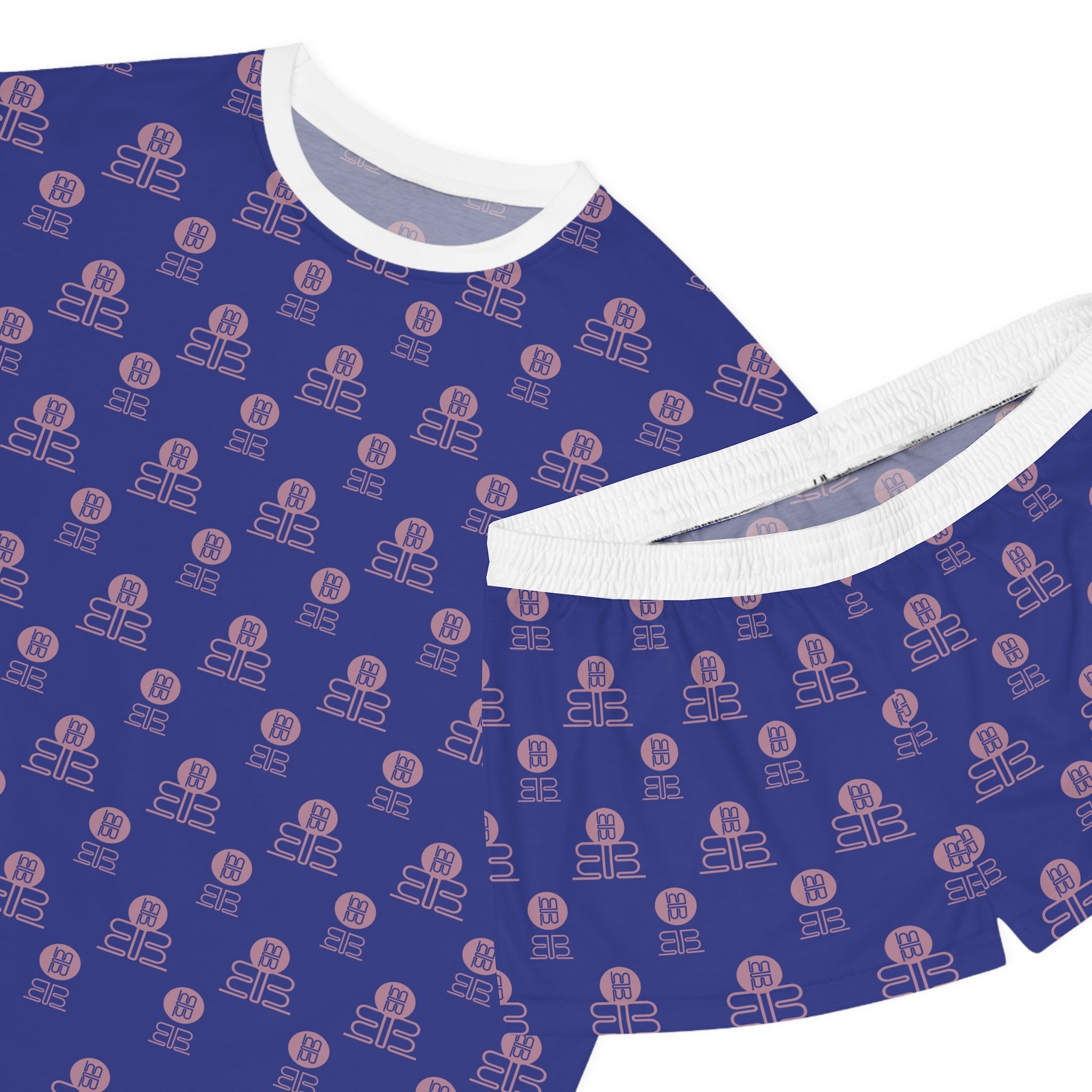 Vintage BadBlood Logo Pattern Pajama Set | Women's Short Pajama Set