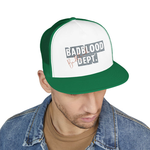 BadBlood Dept Trucker Cap | Embroidered Logo Hat