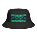 Green & Navy BB Patterned Bucket Hat — Nautical Clover Stripe