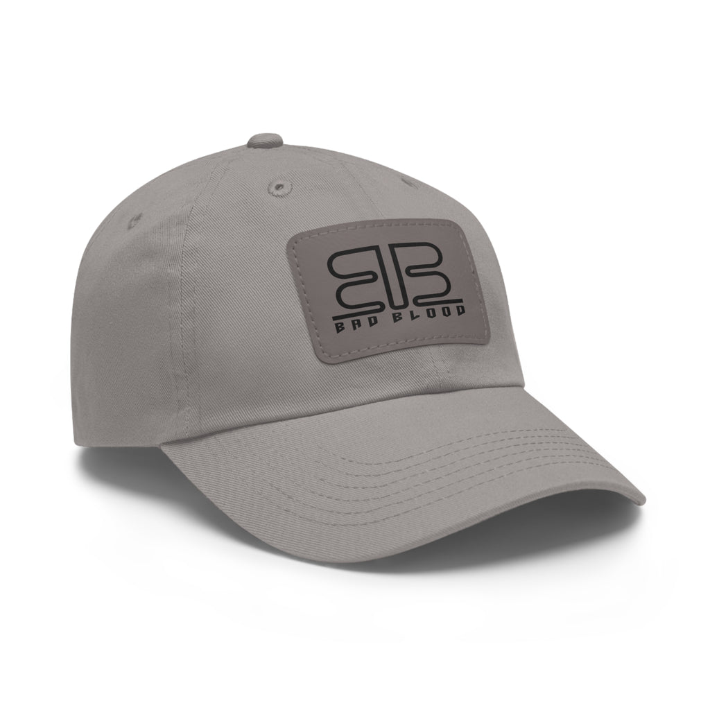 Leather Patch Dad Hat – Minimalist Monogram Baseball Cap