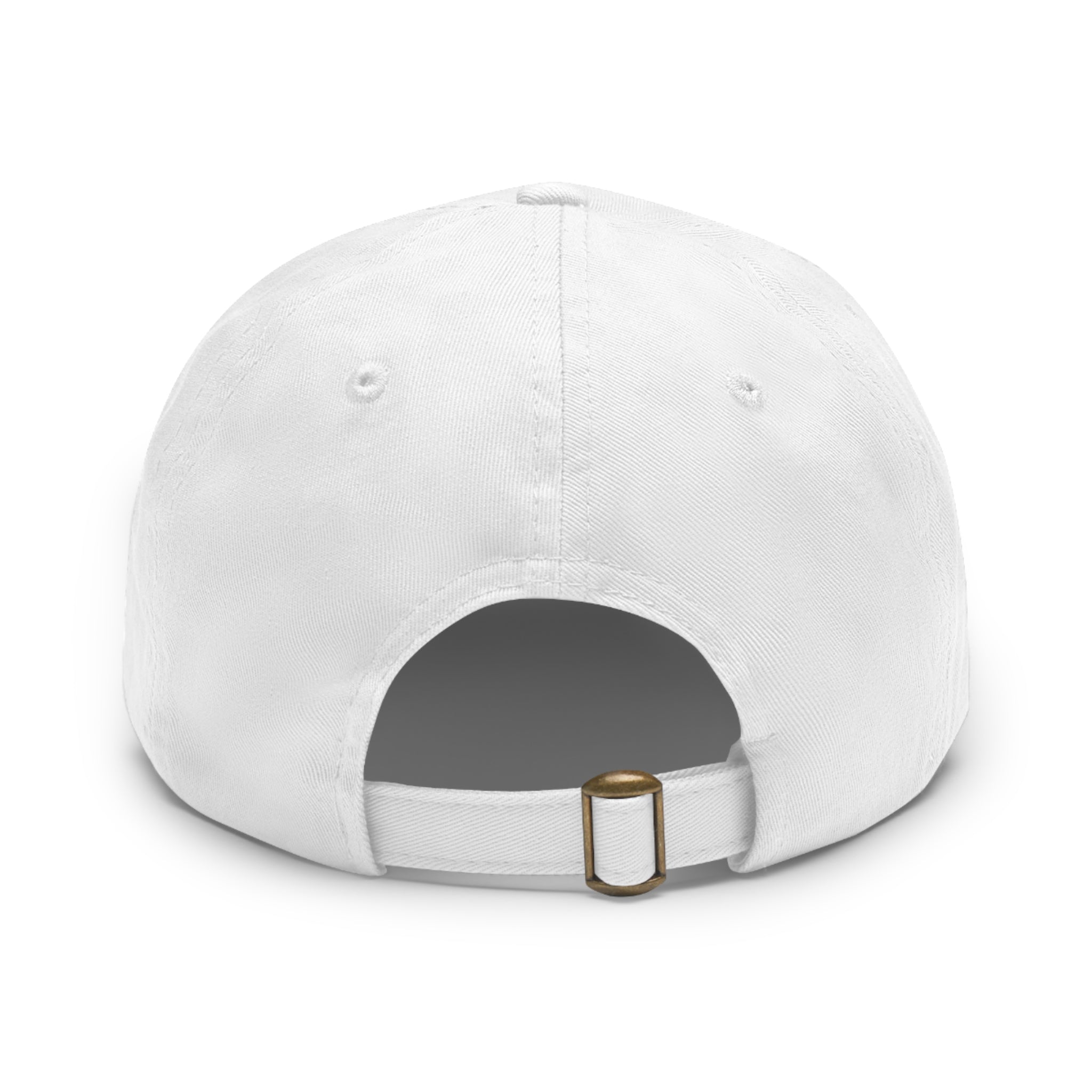 Leather Patch Dad Hat – Minimalist Monogram Baseball Cap