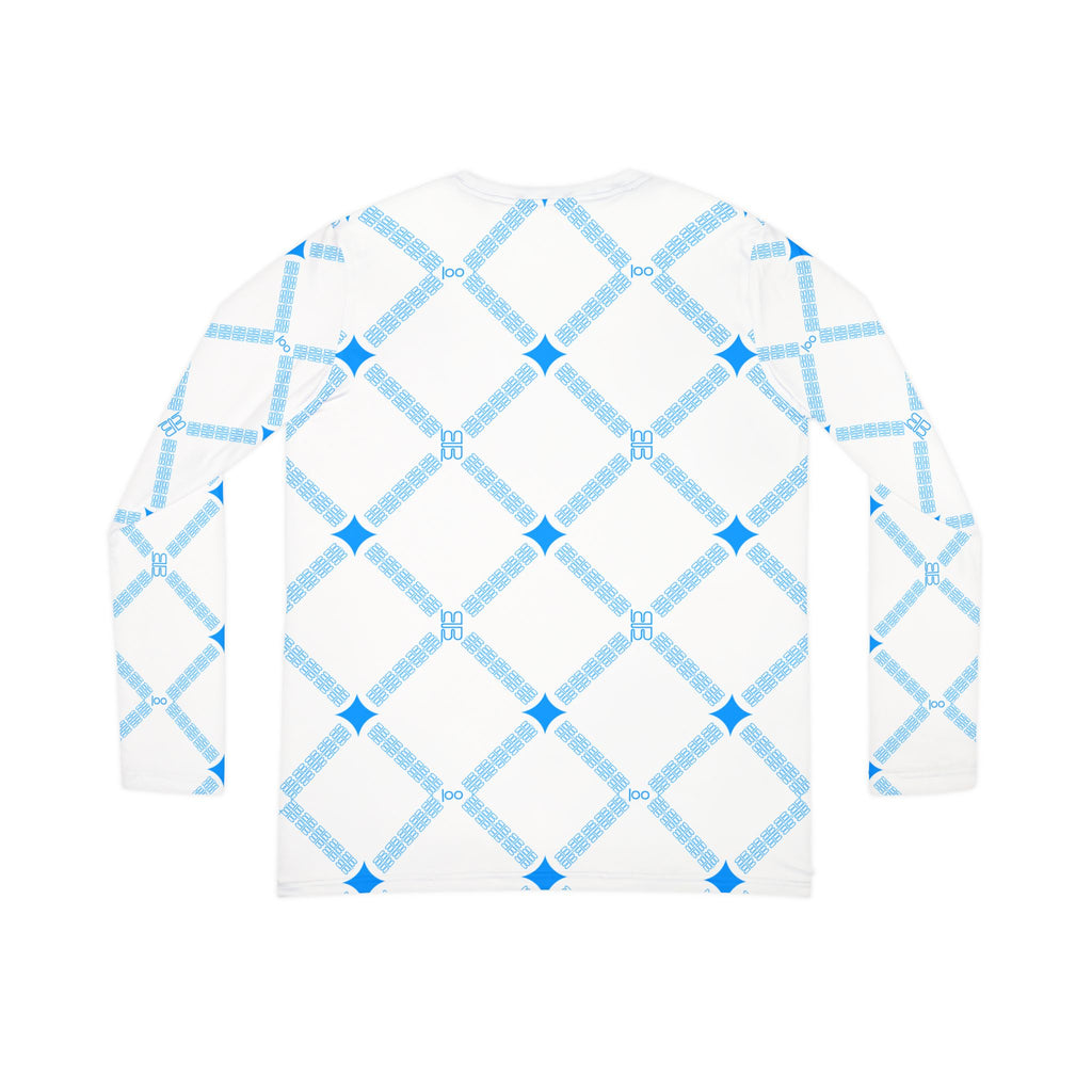Geometric Pattern V-Neck Top for Women | Lightweight Long Sleeve Shirt