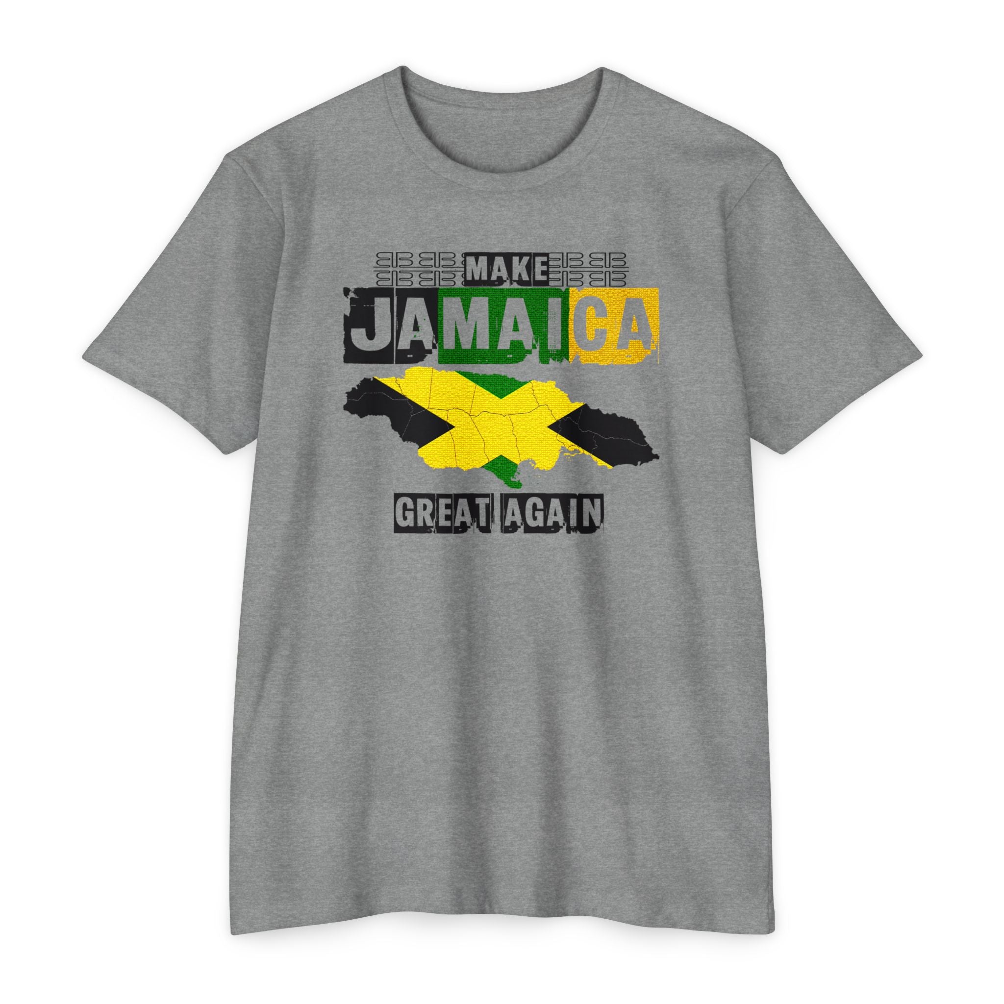 Make Jamaica Great Again T-shirt | Jamaican Flag Map Distressed