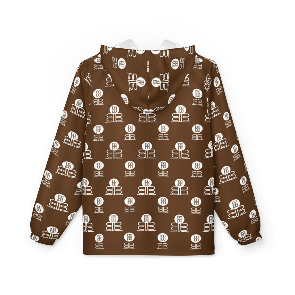 Badblood Signature Geometric Monogram Windbreaker |Brown
