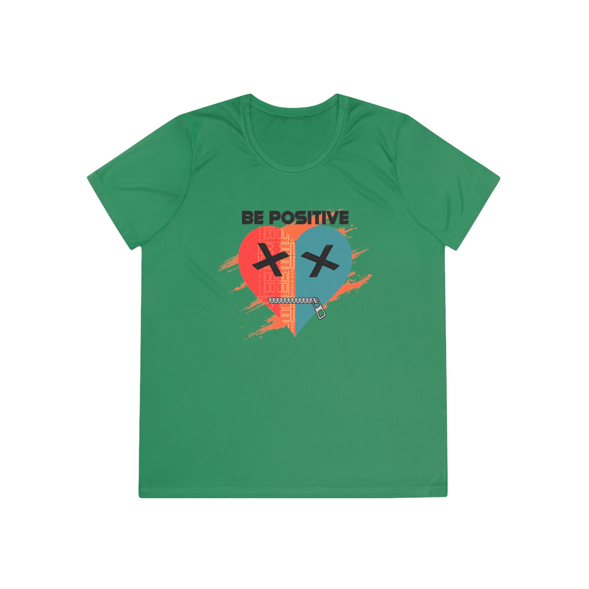 Be Positive Broken Heart graphic tee | Ladies Competitor Tee