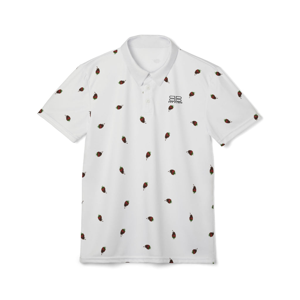 Chocolate covered Strawberry Print Polo Shirt — Casual