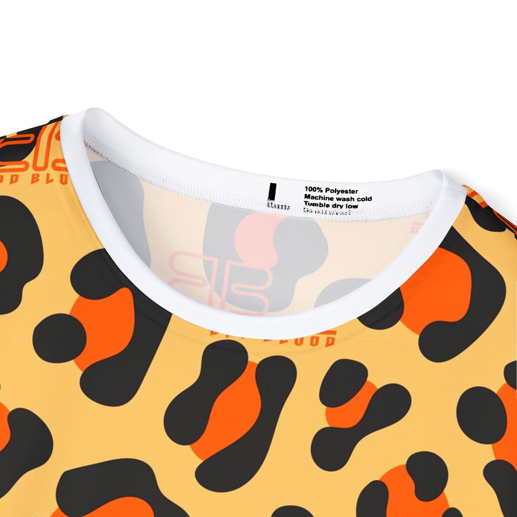 Orange Black Leopard Print Jersey | All-Over Print Shirt