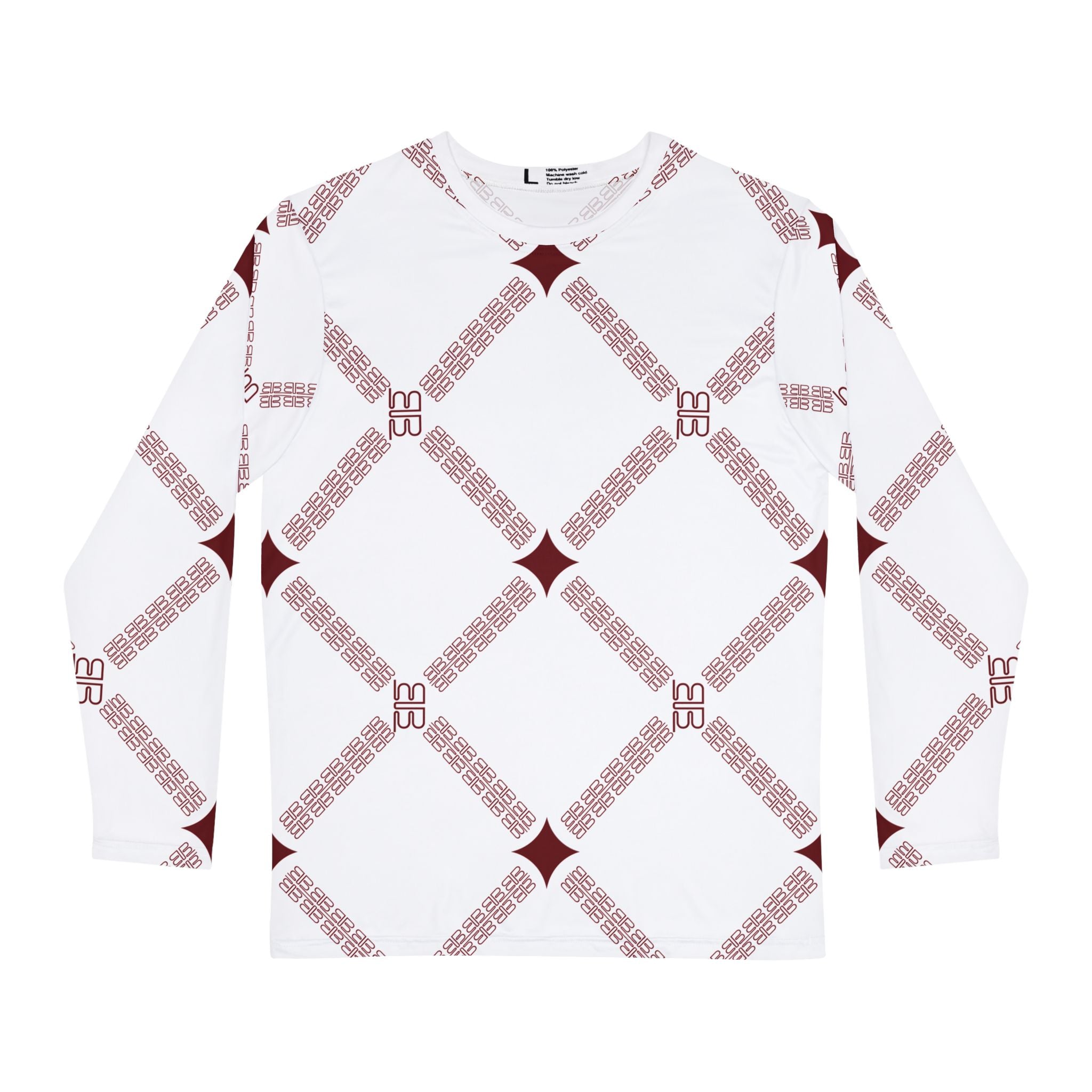 Geometric Lattice Pattern Long Sleeve Shirt