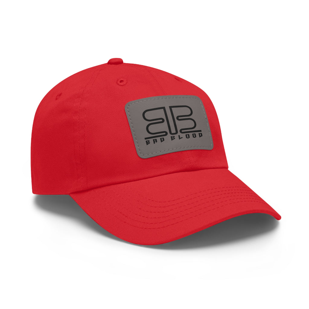 Leather Patch Dad Hat – Minimalist Monogram Baseball Cap