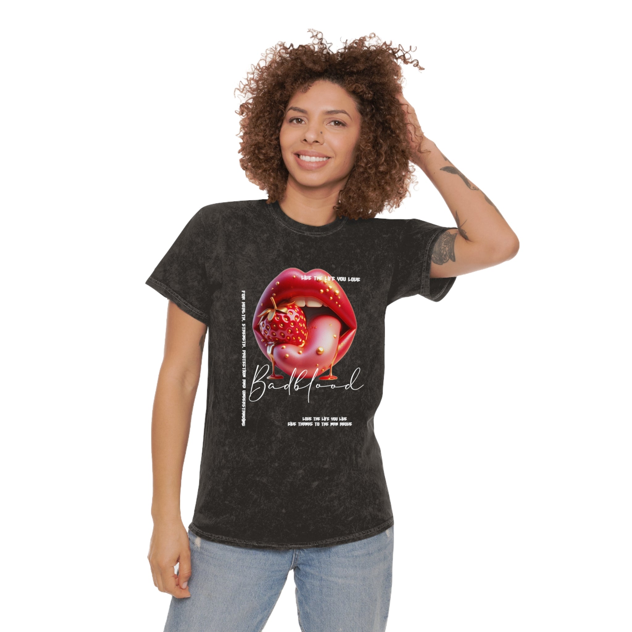 Strawberry Kiss Mineral-Wash T-Shirt