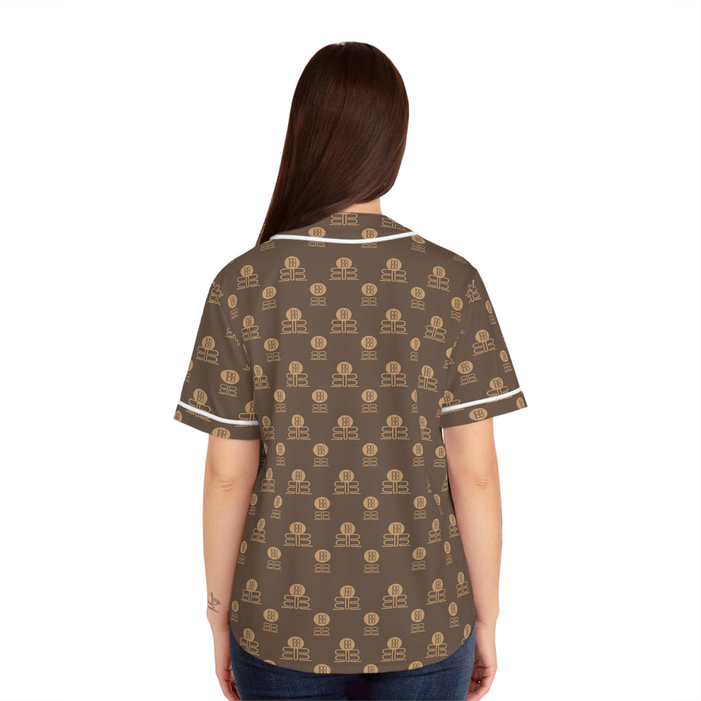 Badblood Signature Monogram Baseball Jersey – Brown & Tan