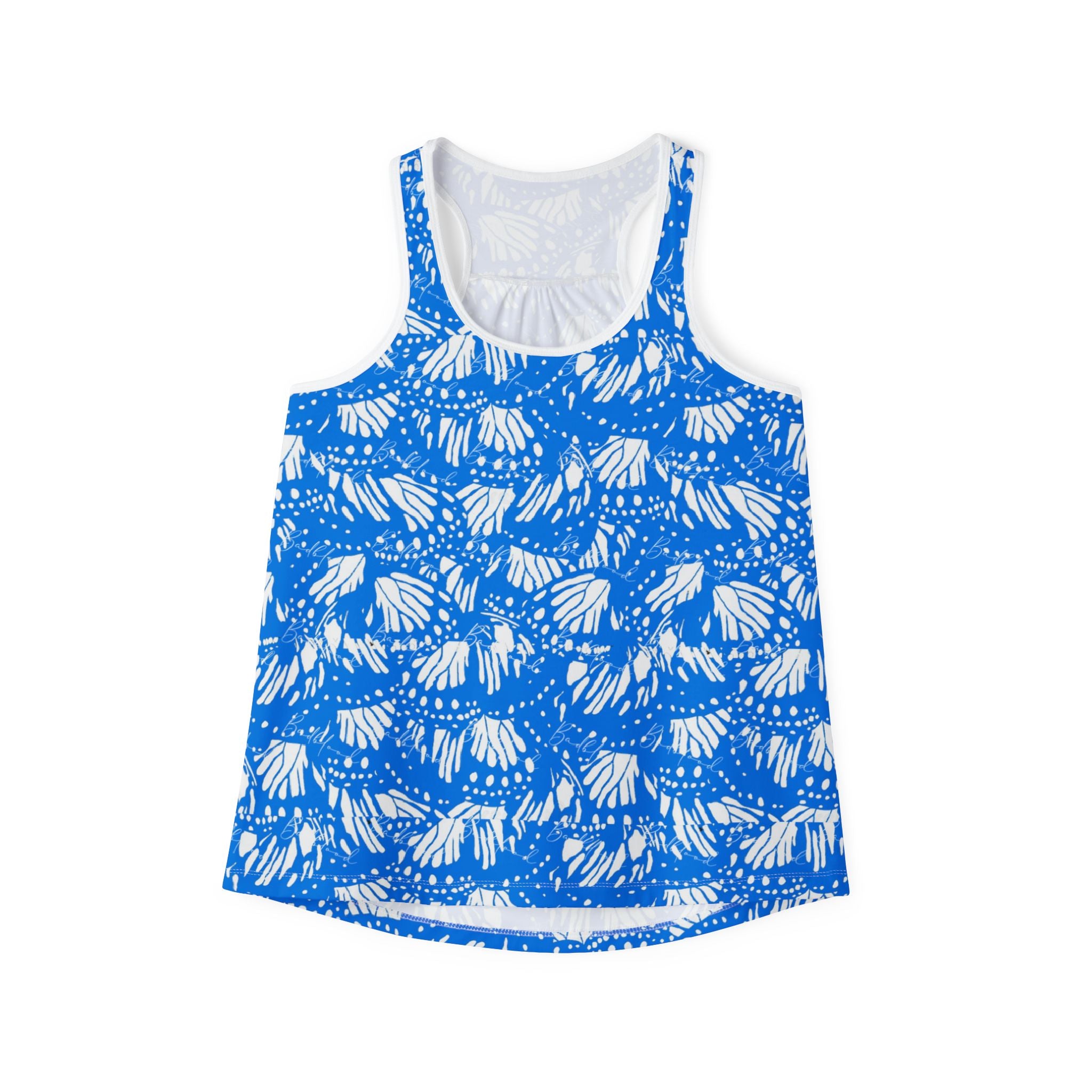 Blue Pattern Tank Top — Women's Summer Top