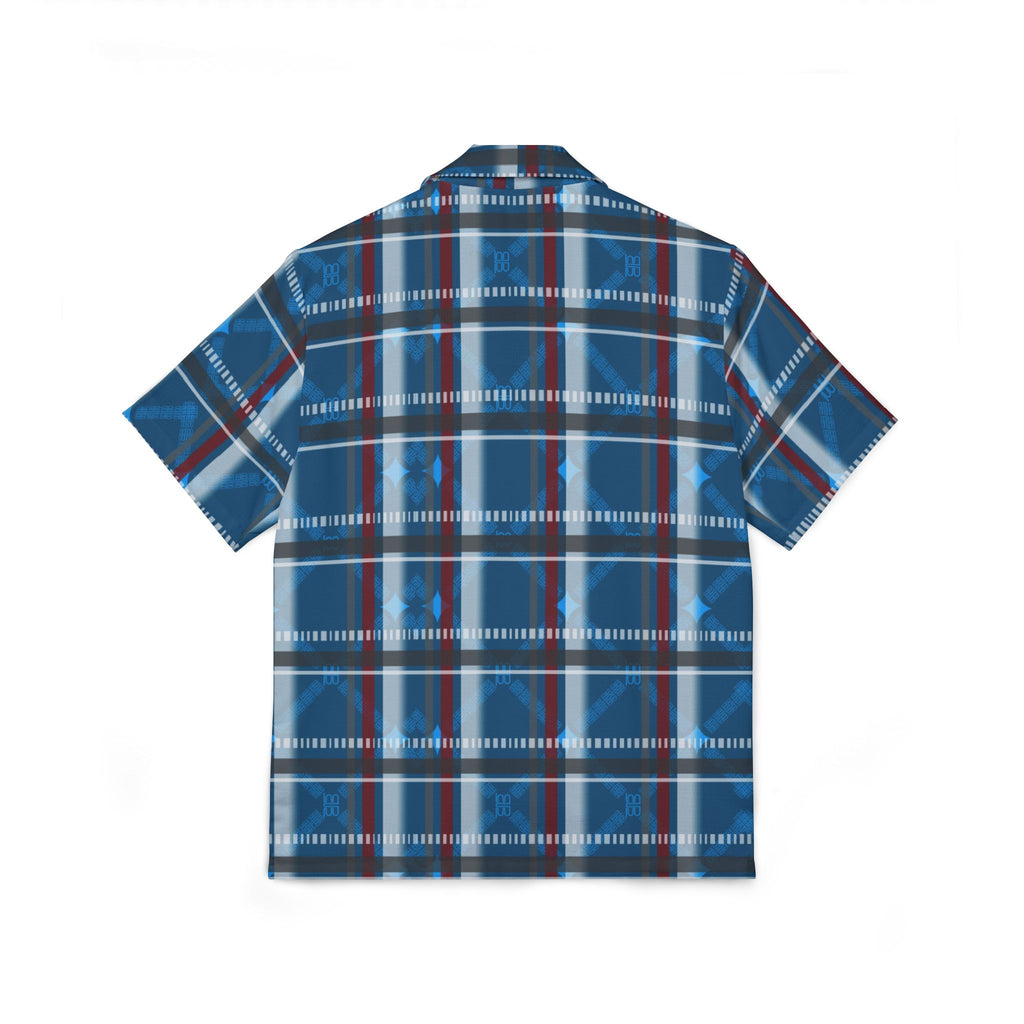 Blue Plaid Shirt — Men's Casual Button-Up