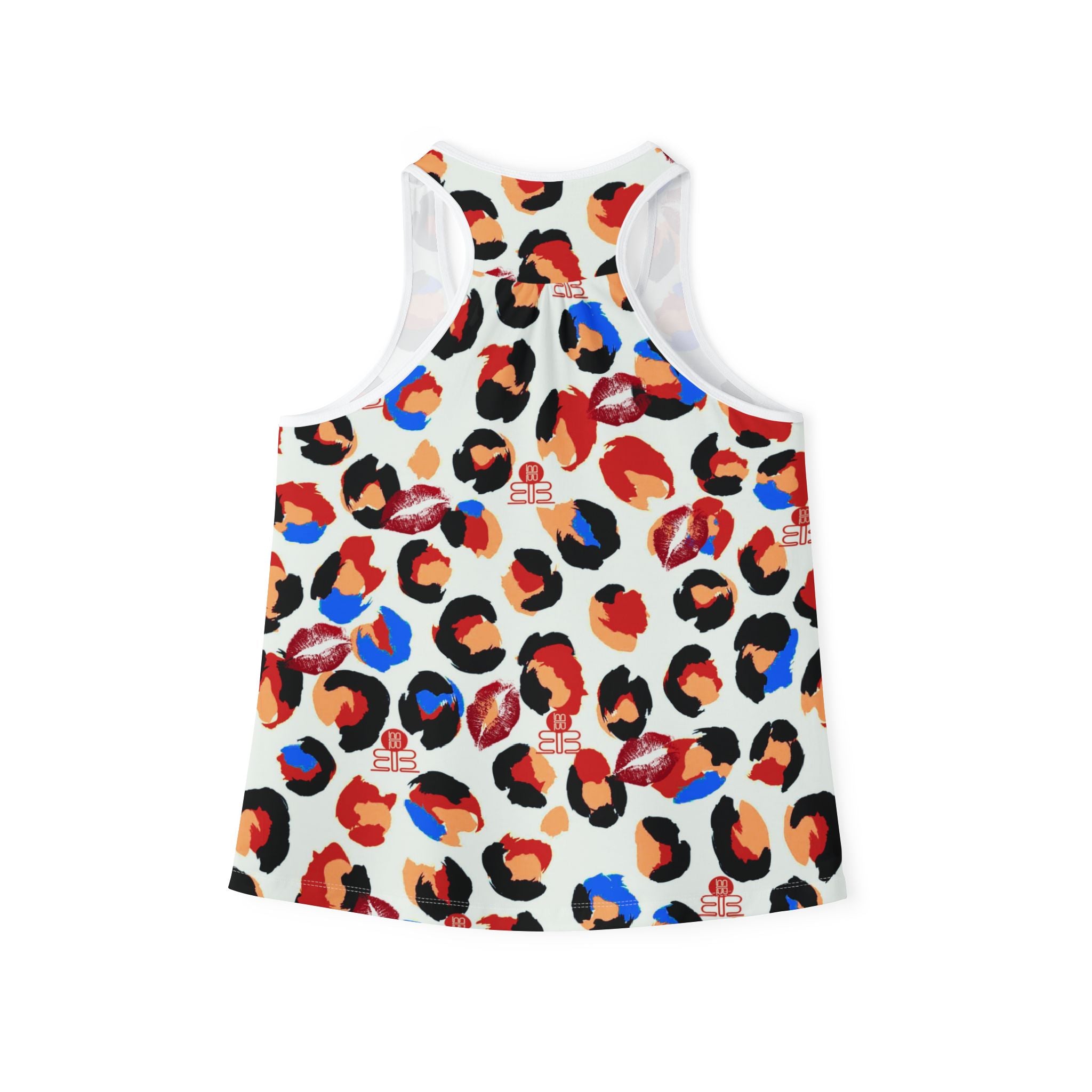 Women's Leopard Kiss Print Tank Top — Colorful Lip