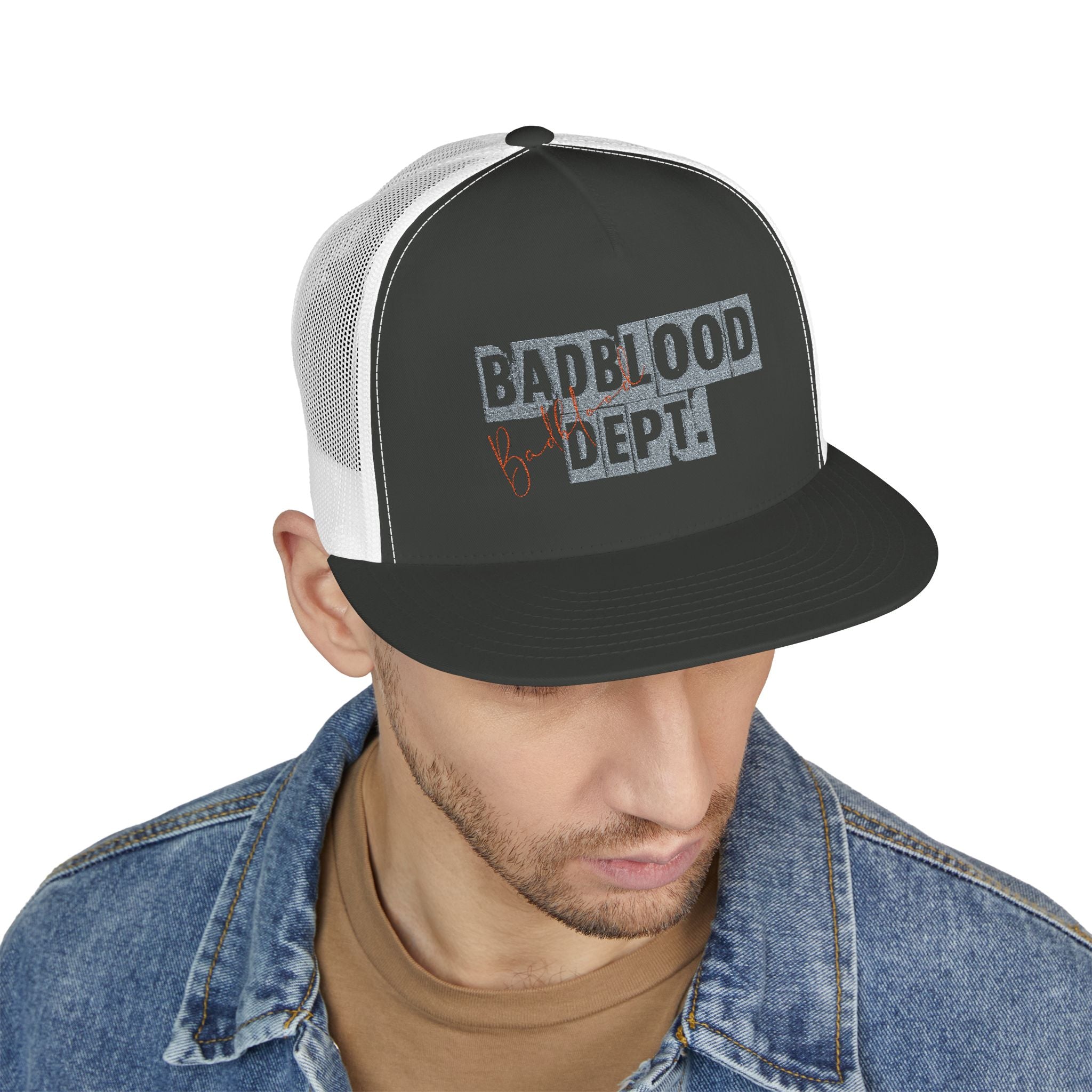 BadBlood Dept Trucker Cap | Embroidered Logo Hat