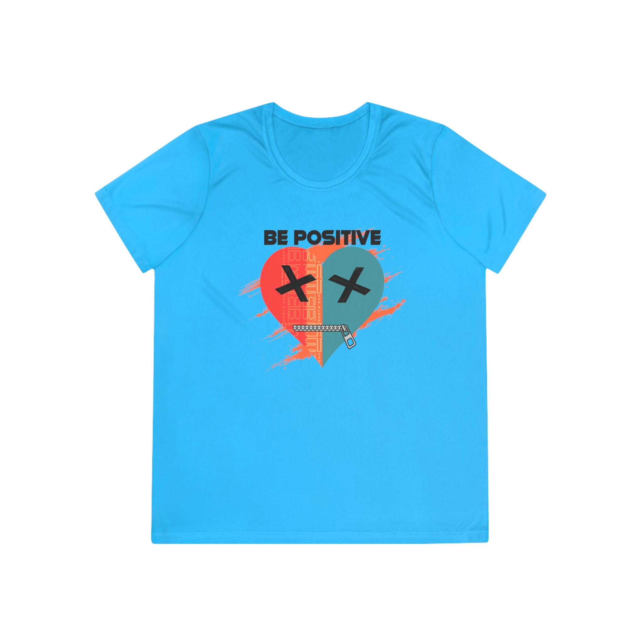 Be Positive Broken Heart graphic tee | Ladies Competitor Tee