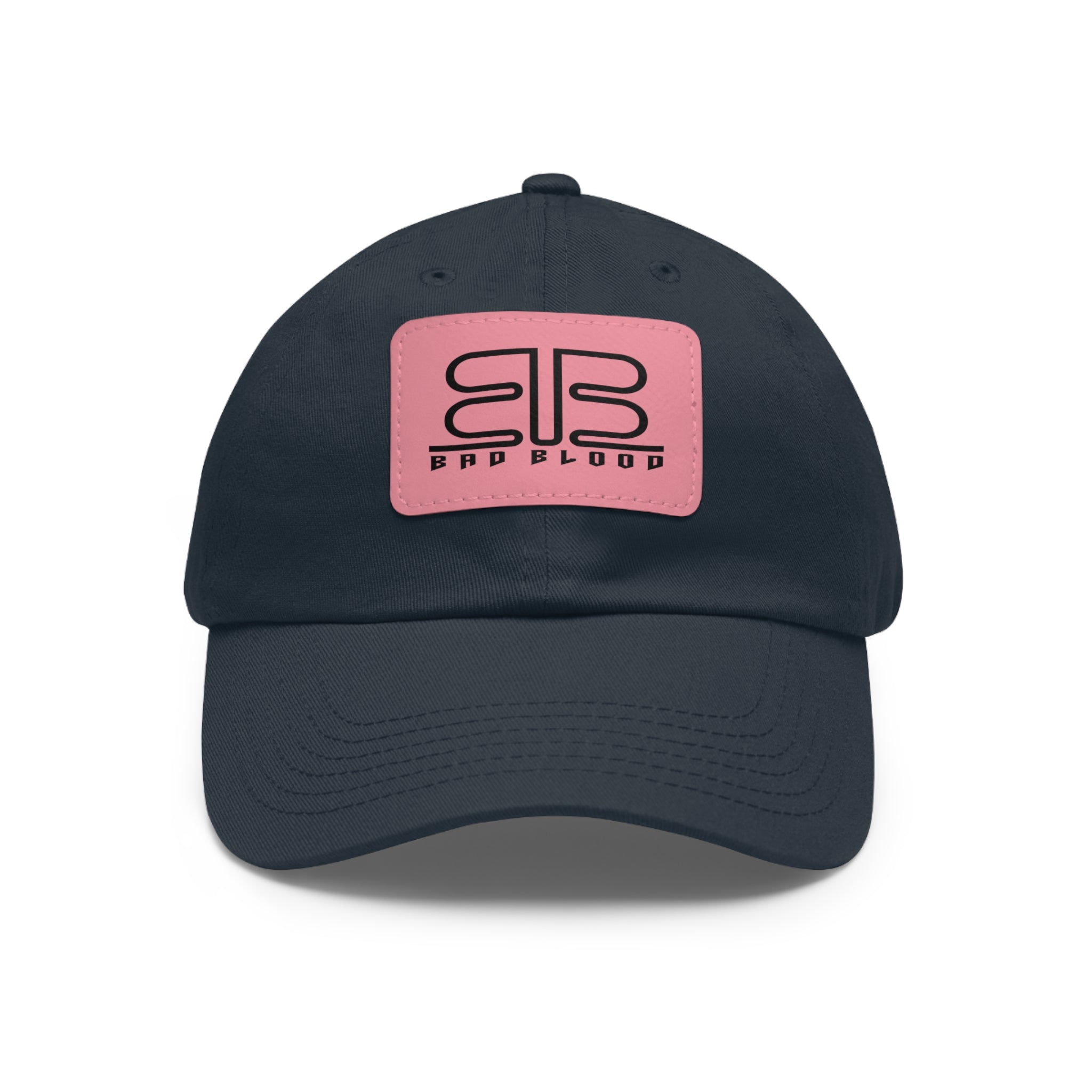 Leather Patch Dad Hat – Minimalist Monogram Baseball Cap