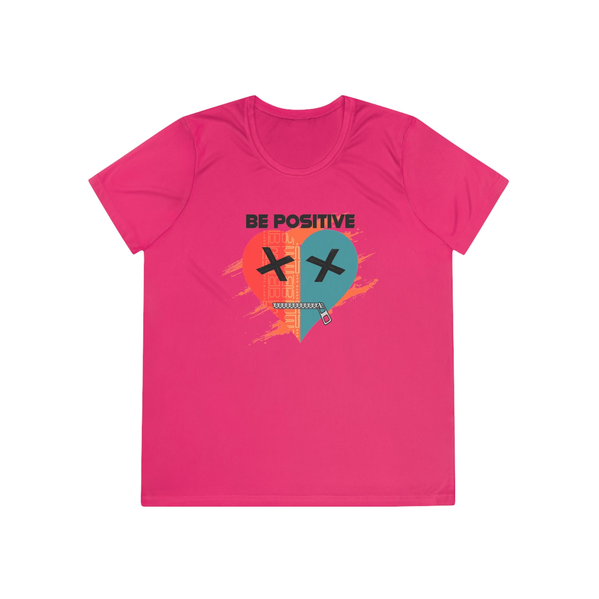 Be Positive Broken Heart graphic tee | Ladies Competitor Tee