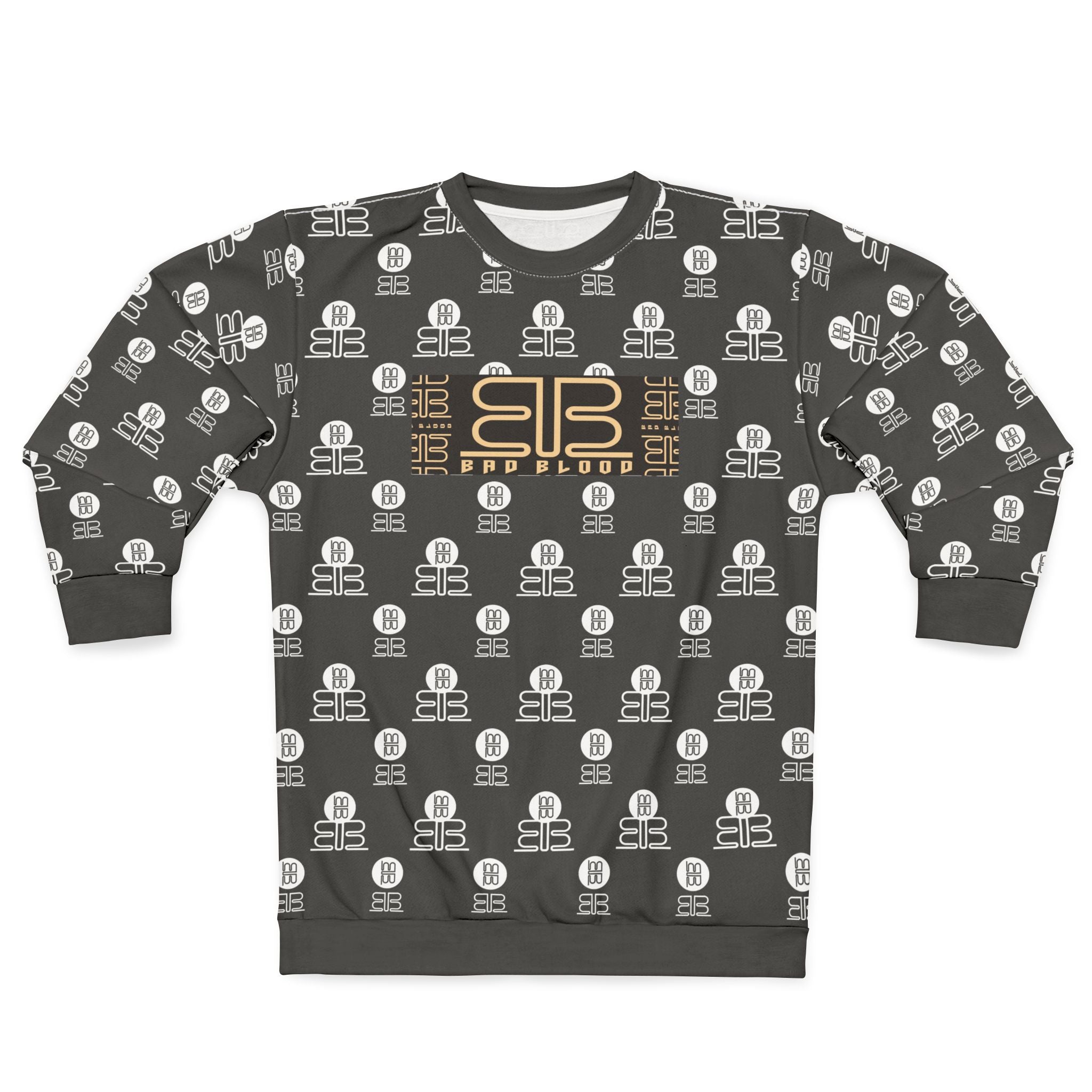 BadBlood Logo Sweatshirt — Patterned Branded Crewneck