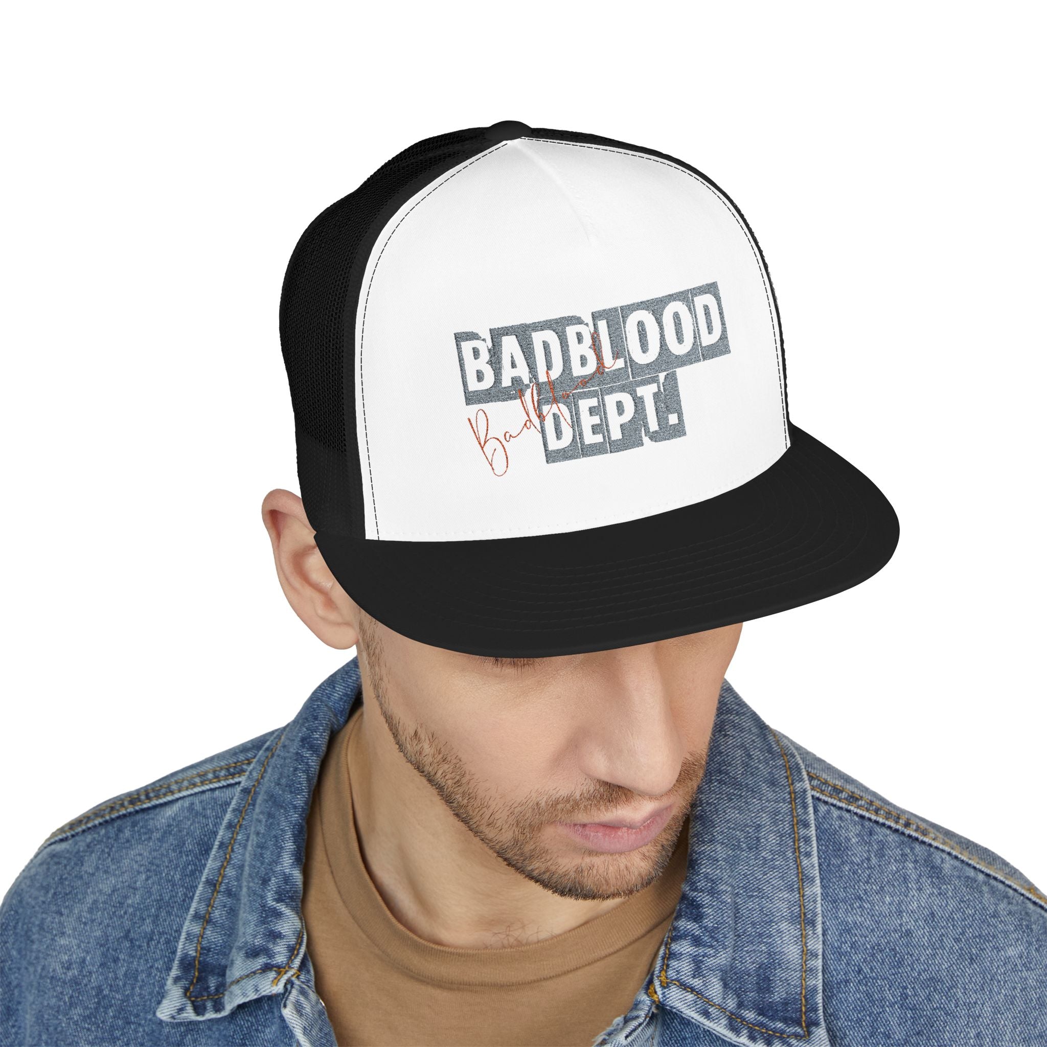 BadBlood Dept Trucker Cap | Embroidered Logo Hat
