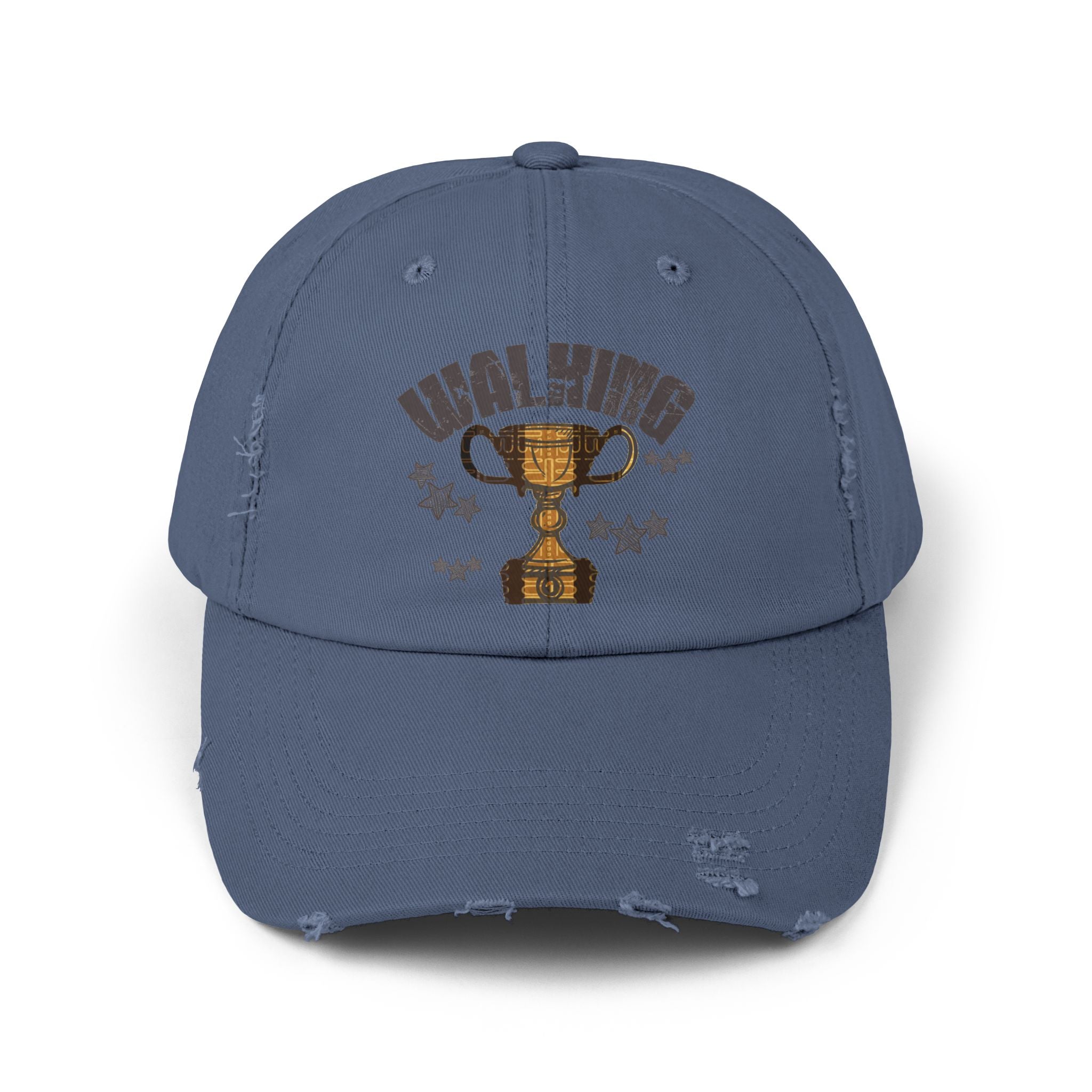 Walking Trophy Cap | Distressed Baseball Hat, Winner Cup Design