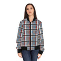 Plaid Bomber Jacket — Classic Grey, Blue & Red