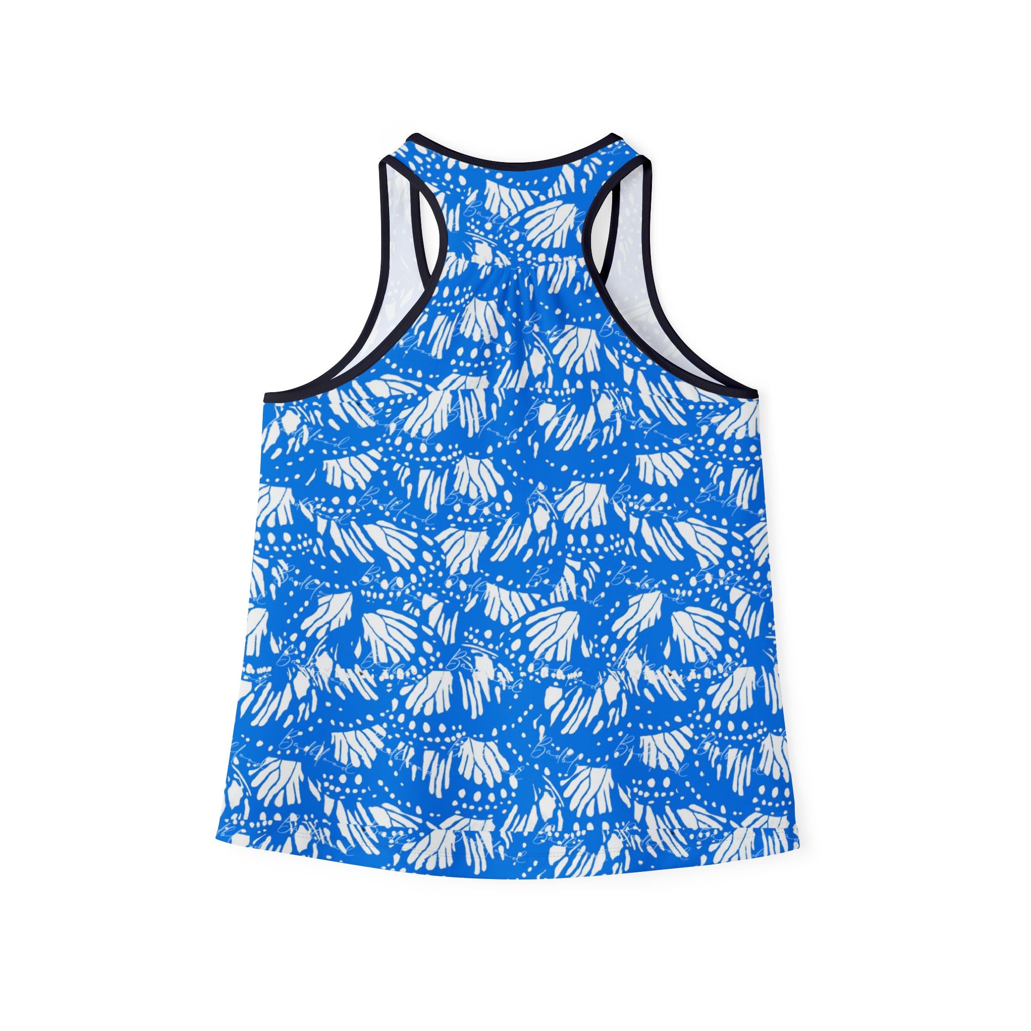 Blue Pattern Tank Top — Women's Summer Top