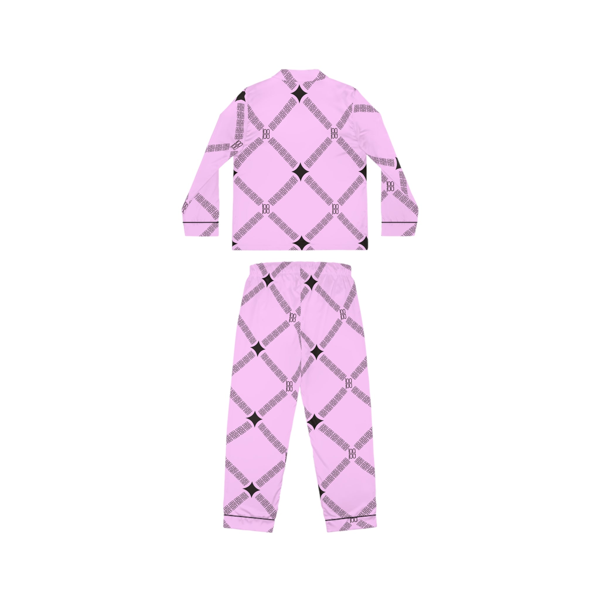 Pink Plaid Satin Pajamas | Women's Pajamas Set