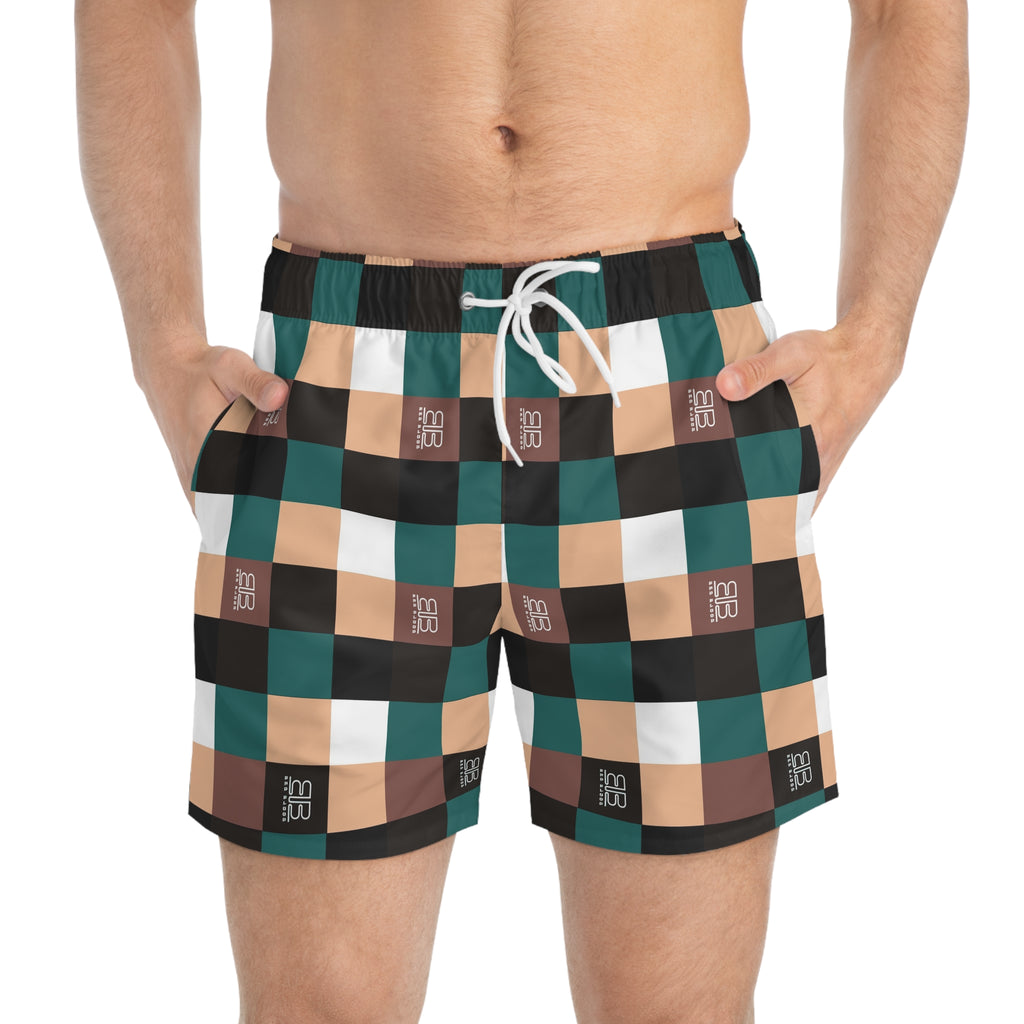 Checkerboard BB Swim Trunks