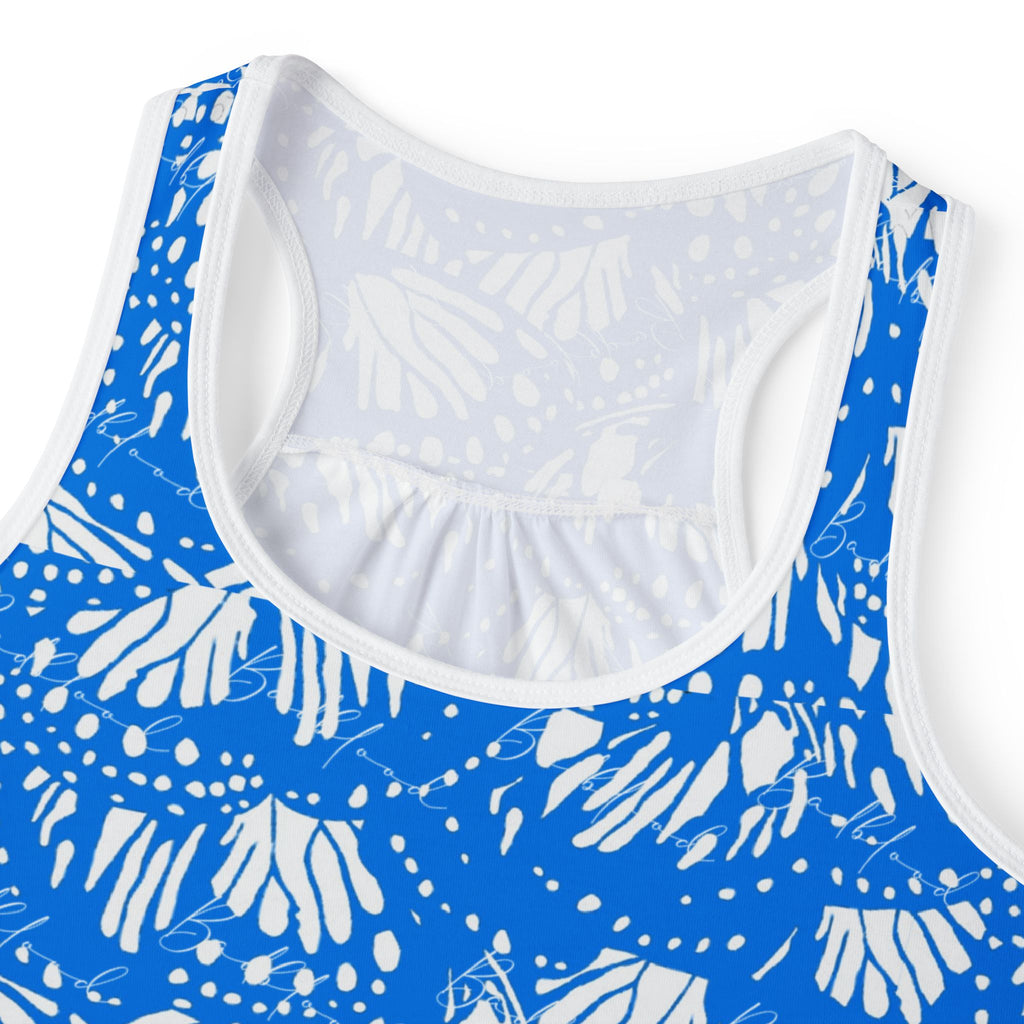 Blue Pattern Tank Top — Women's Summer Top