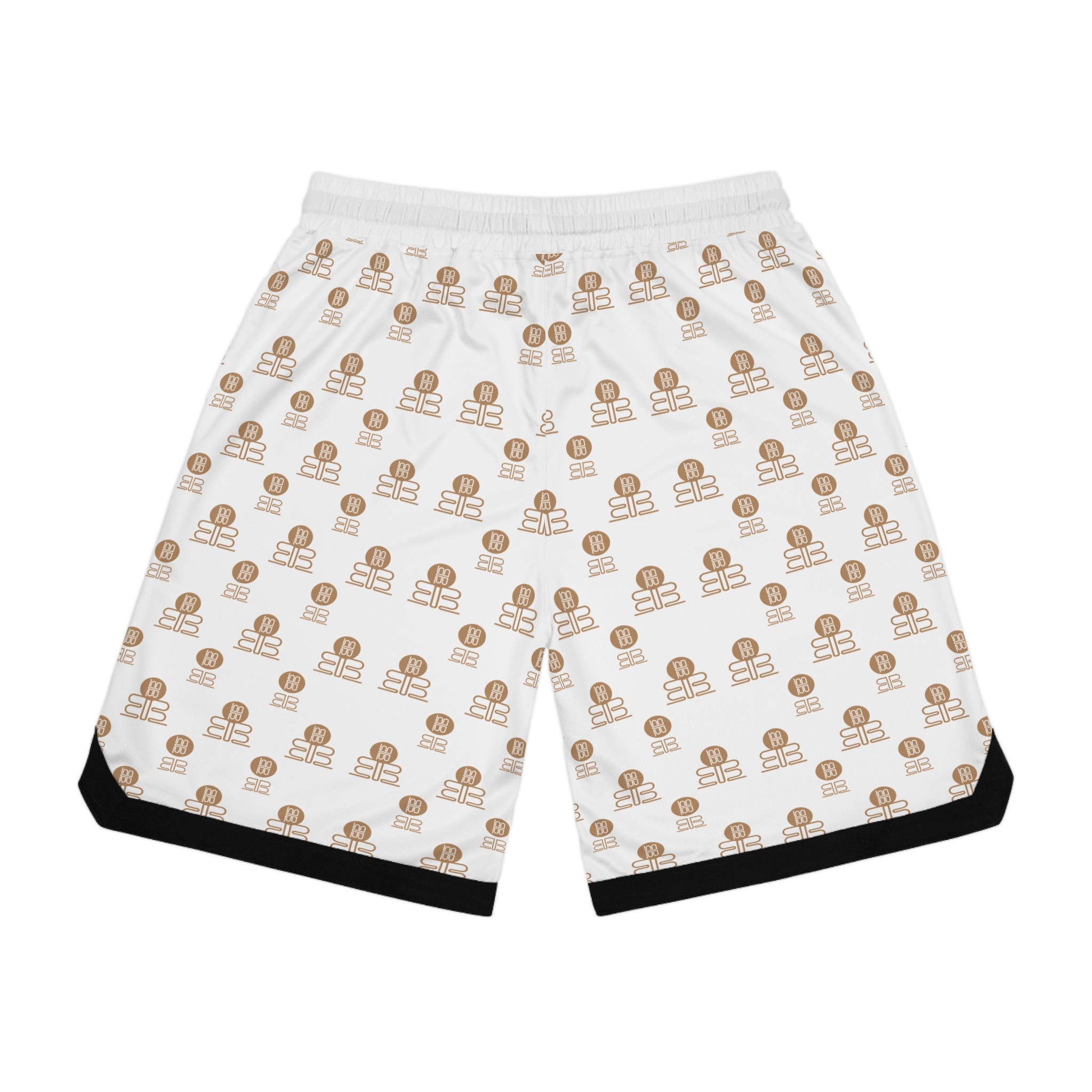 Basketball Pattern Rib Shorts — Athletic Shorts