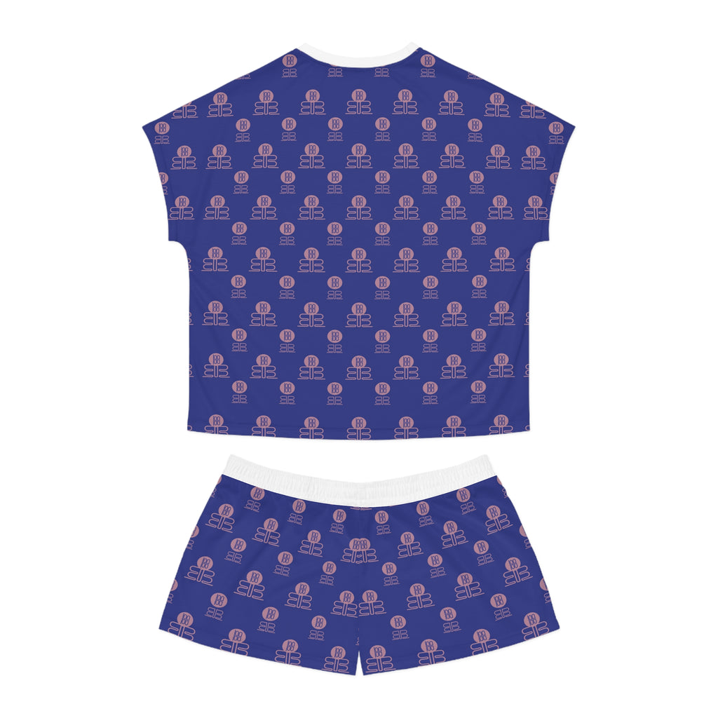 Vintage BadBlood Logo Pattern Pajama Set | Women's Short Pajama Set