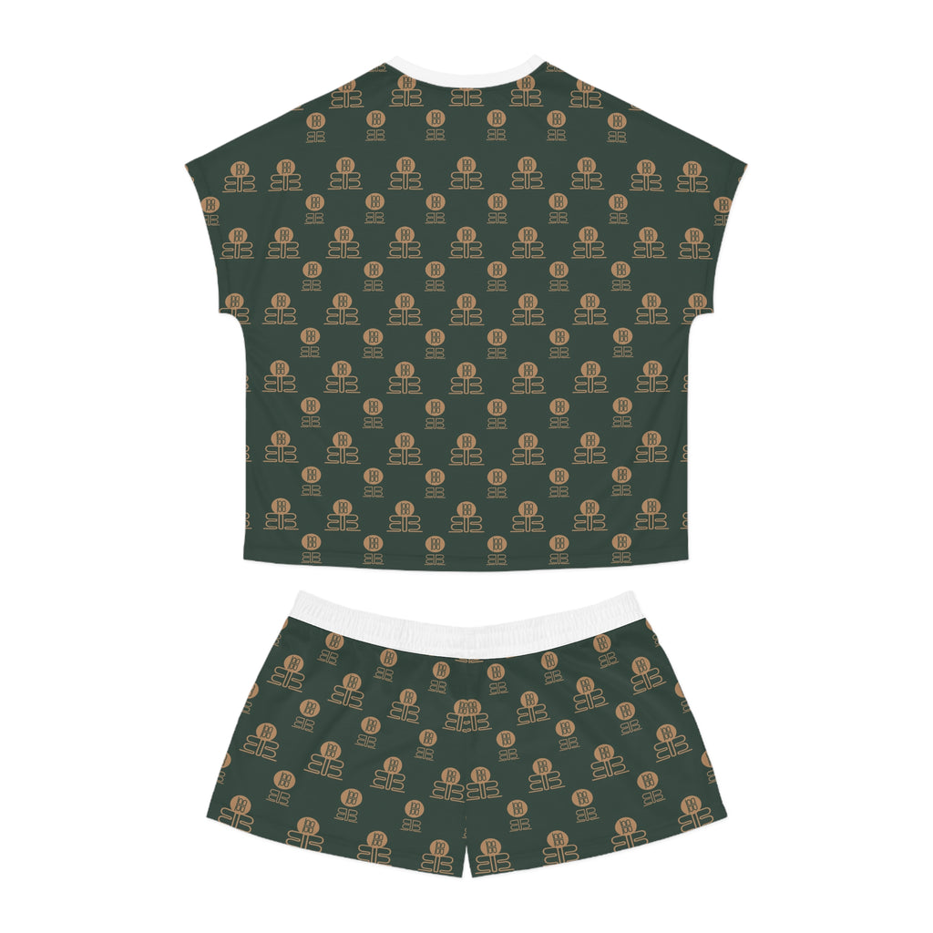 Vintage BadBlood Logo Pattern Pajama Set | Women's Short Pajama Set