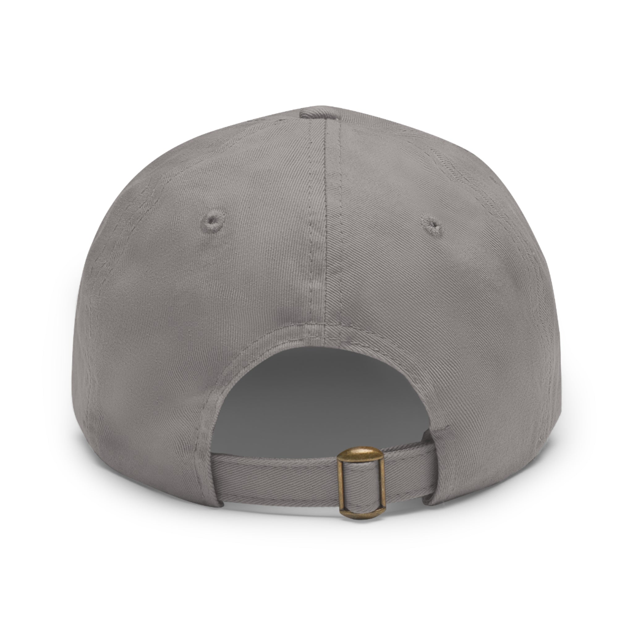 Leather Patch Dad Hat – Minimalist Monogram Baseball Cap