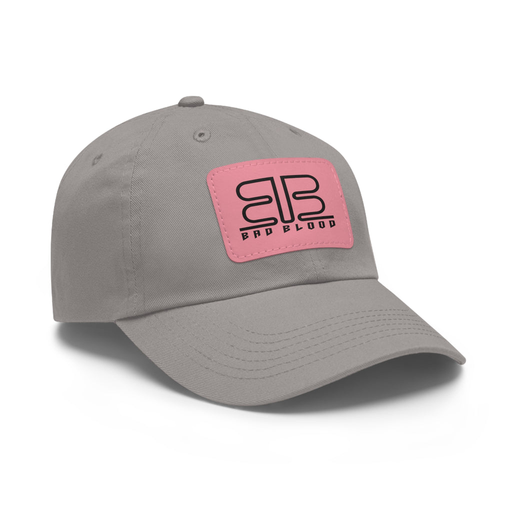 Leather Patch Dad Hat – Minimalist Monogram Baseball Cap