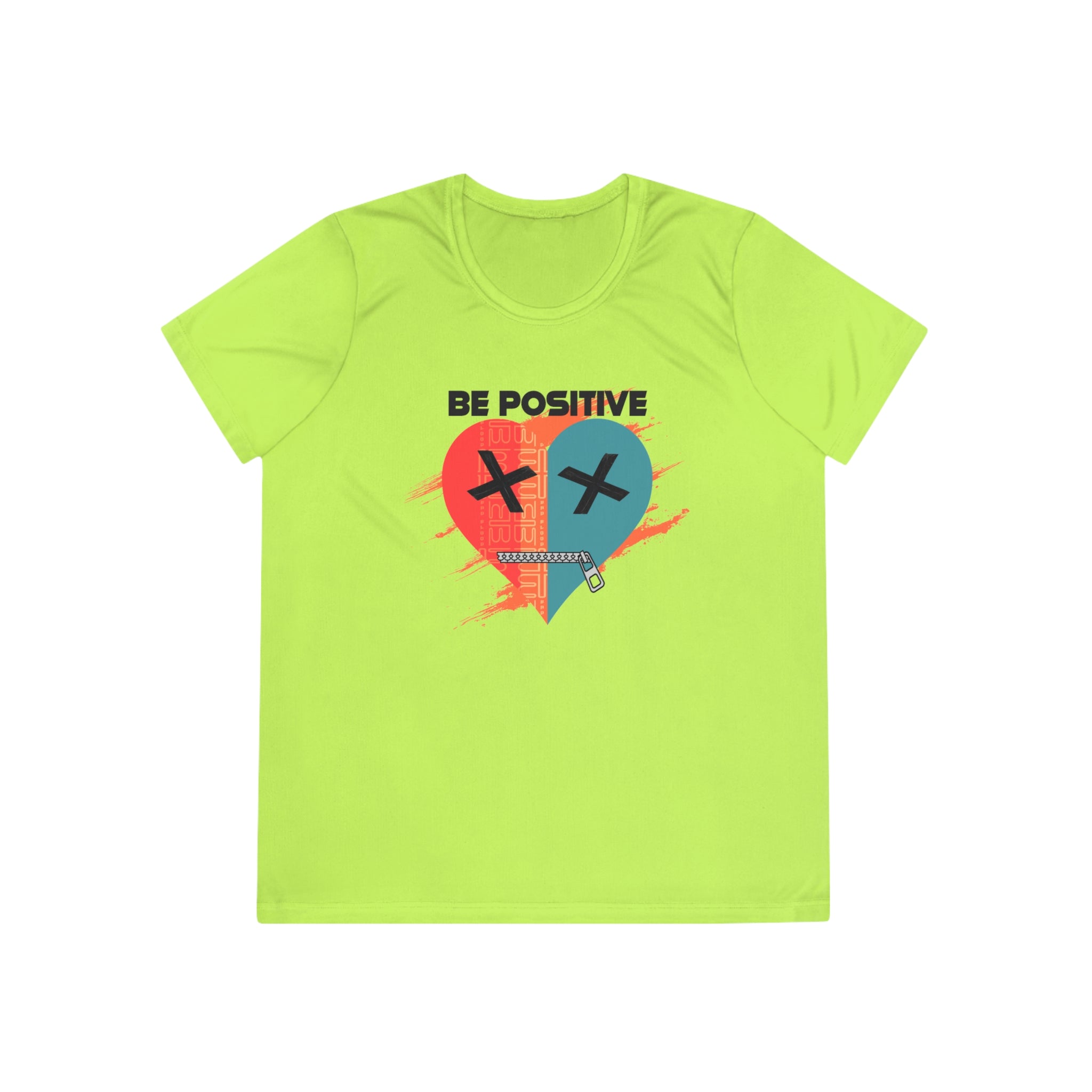 Be Positive Broken Heart graphic tee | Ladies Competitor Tee