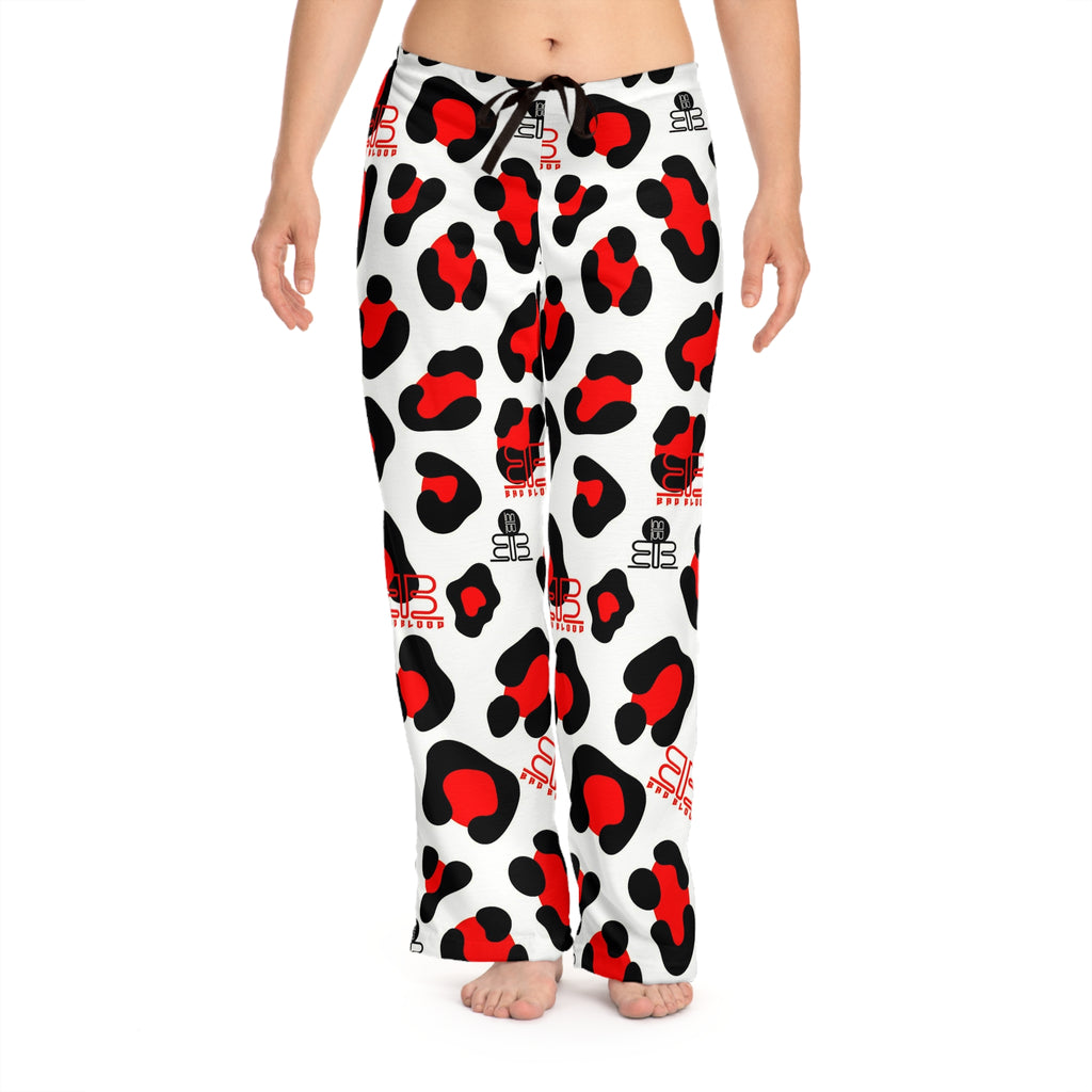 Red Black Leopard Print Pajama Pants | Lounge Sleepwear