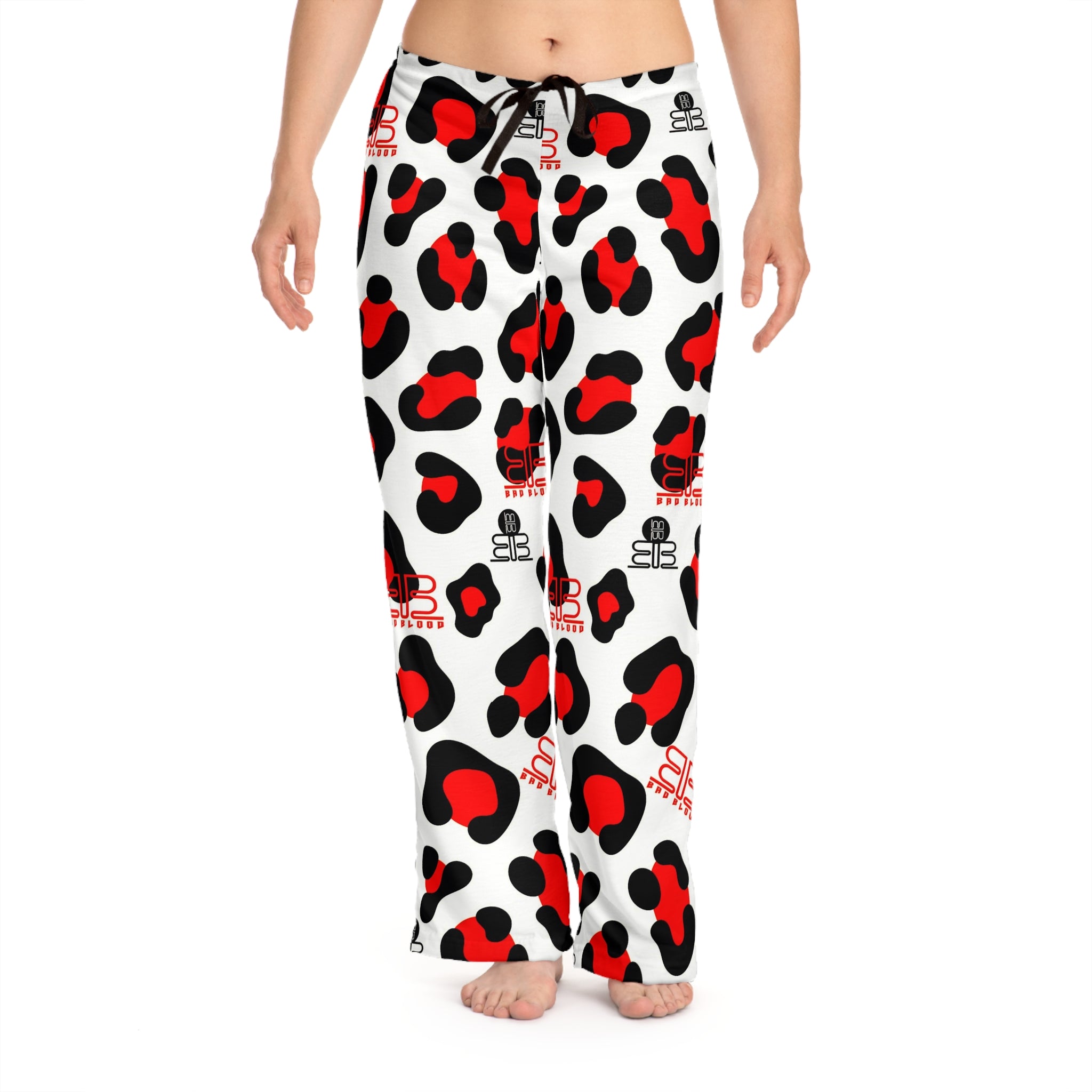 Red Black Leopard Print Pajama Pants | Lounge Sleepwear