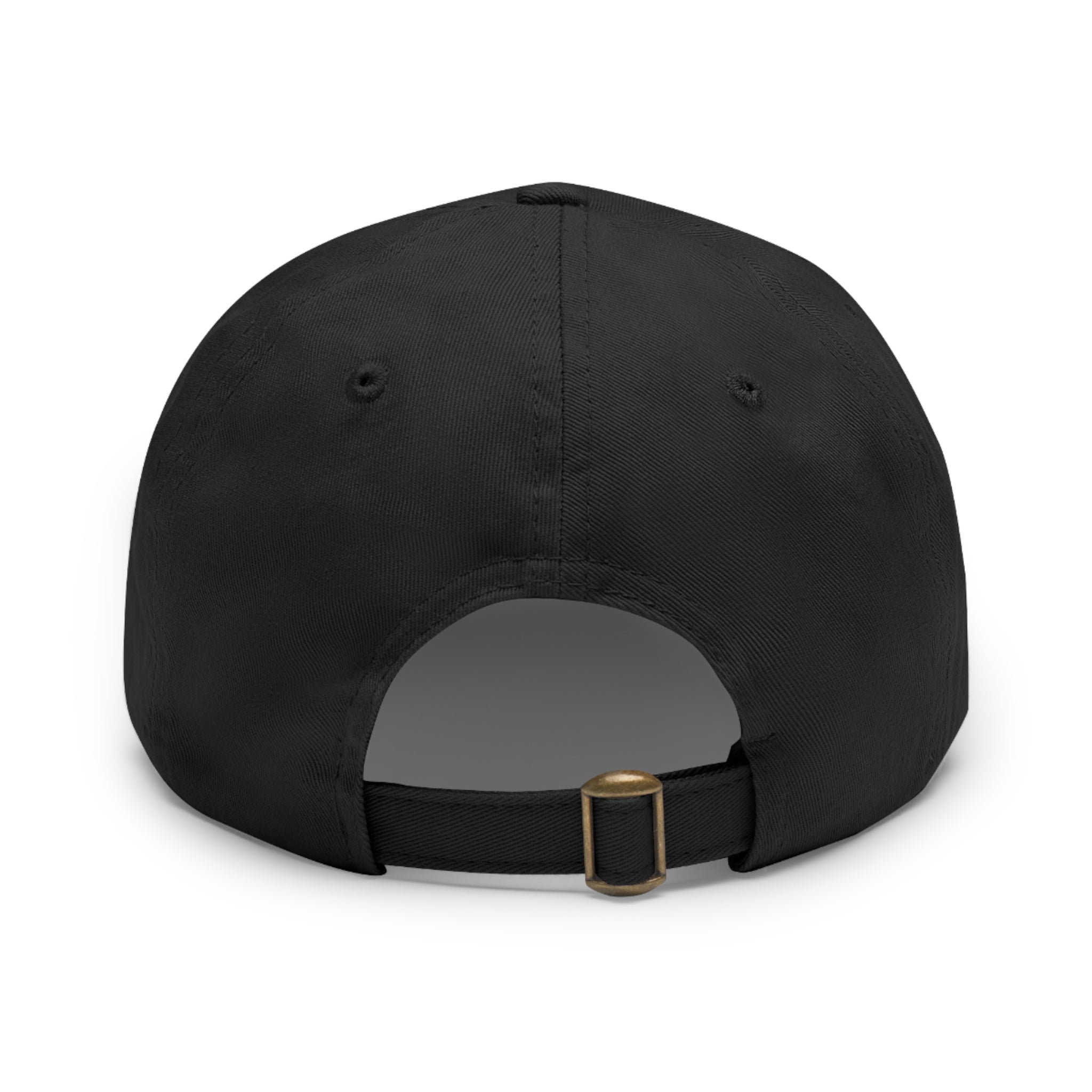 Leather Patch Dad Hat – Minimalist Monogram Baseball Cap