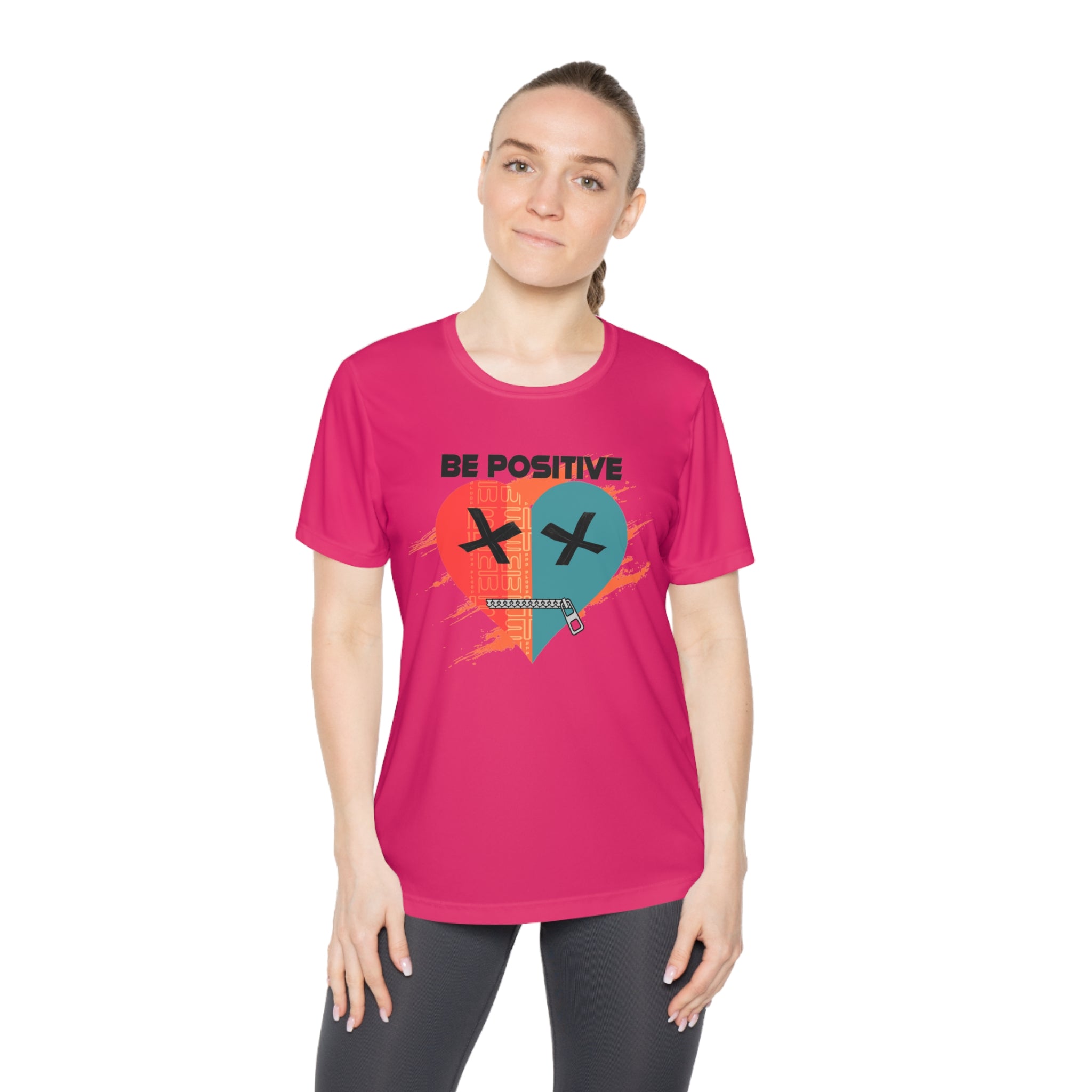 Be Positive Broken Heart graphic tee | Ladies Competitor Tee