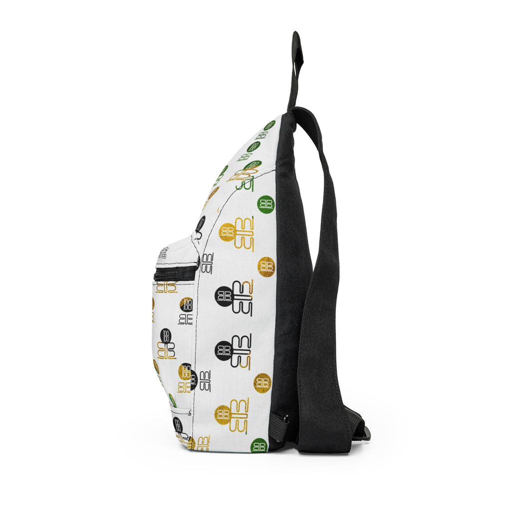 Jamaican Badblood Elite BB Pattern Sling Bag | White Crossbody