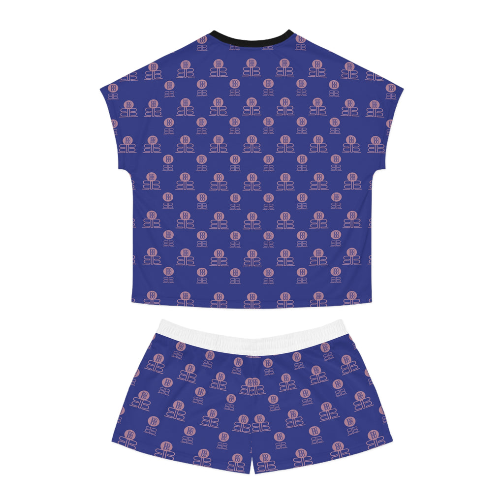 Vintage BadBlood Logo Pattern Pajama Set | Women's Short Pajama Set