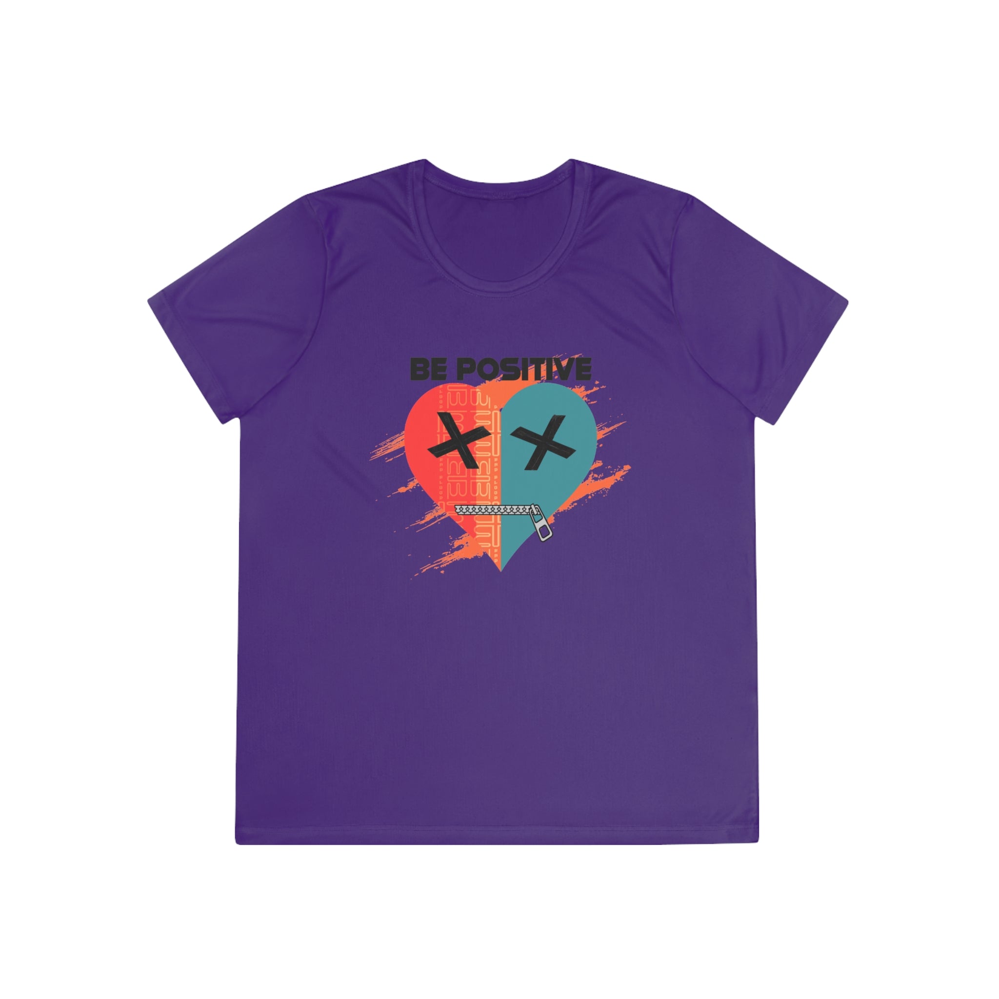 Be Positive Broken Heart graphic tee | Ladies Competitor Tee