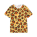 Orange Black Leopard Print Jersey | All-Over Print Shirt