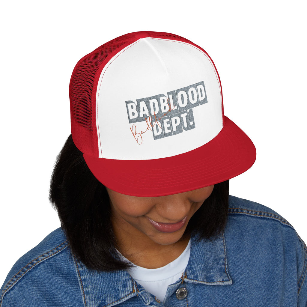 BadBlood Dept Trucker Cap | Embroidered Logo Hat
