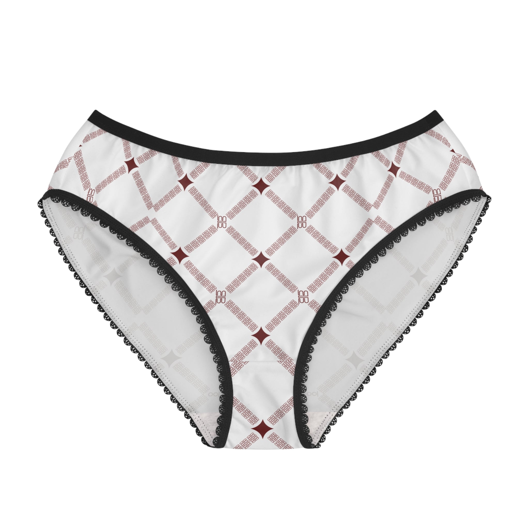 Women’s Briefs — Rose Gold Lattice Lace-Trim Panties