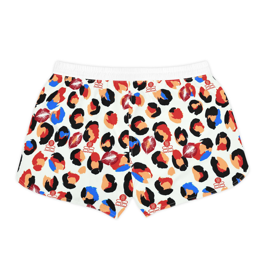 Women's Leopard Kiss Print -Casual Shorts
